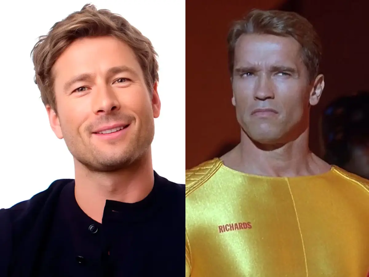 Glen Powell recebeu a bênção de Arnold Schwarzenegger de administrar o remake do homem