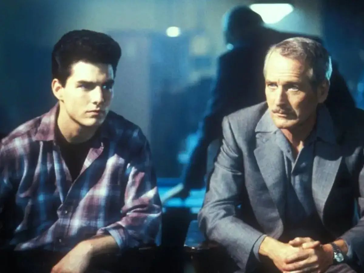 Enquanto Paul Newman Tom Cruise treinou com dinheiro colorido