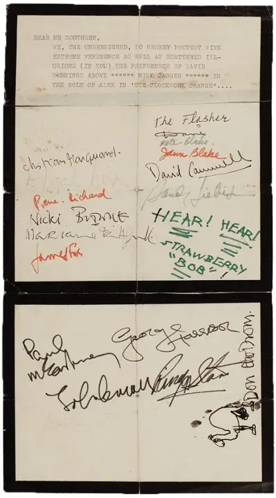 Cuando los Beatles solicitaron que Mick Jagger protagonice A Clockwork Orange