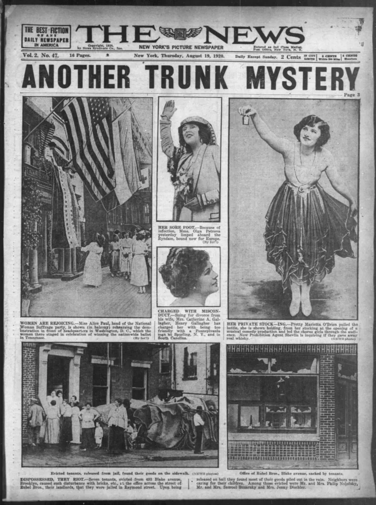 Here’s what the newspaper front pages looked like when women got the right to vote 100 years ago