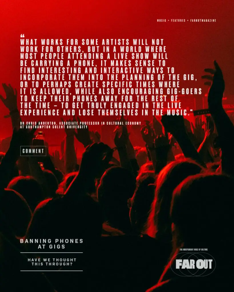 Banning phones at gigs- Have we thought this through? - 2025 - Far Out Magazine