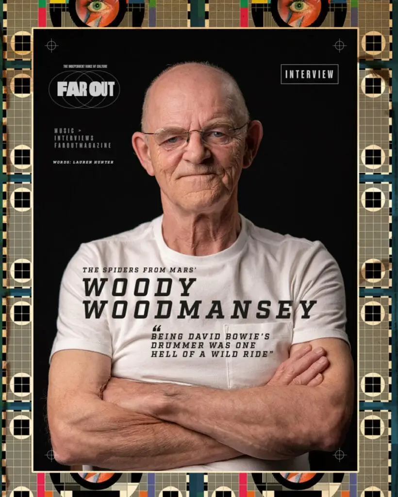 Spiders Woody Woodmanseys em março: o baterista de David Bowies foi uma jornada selvagem