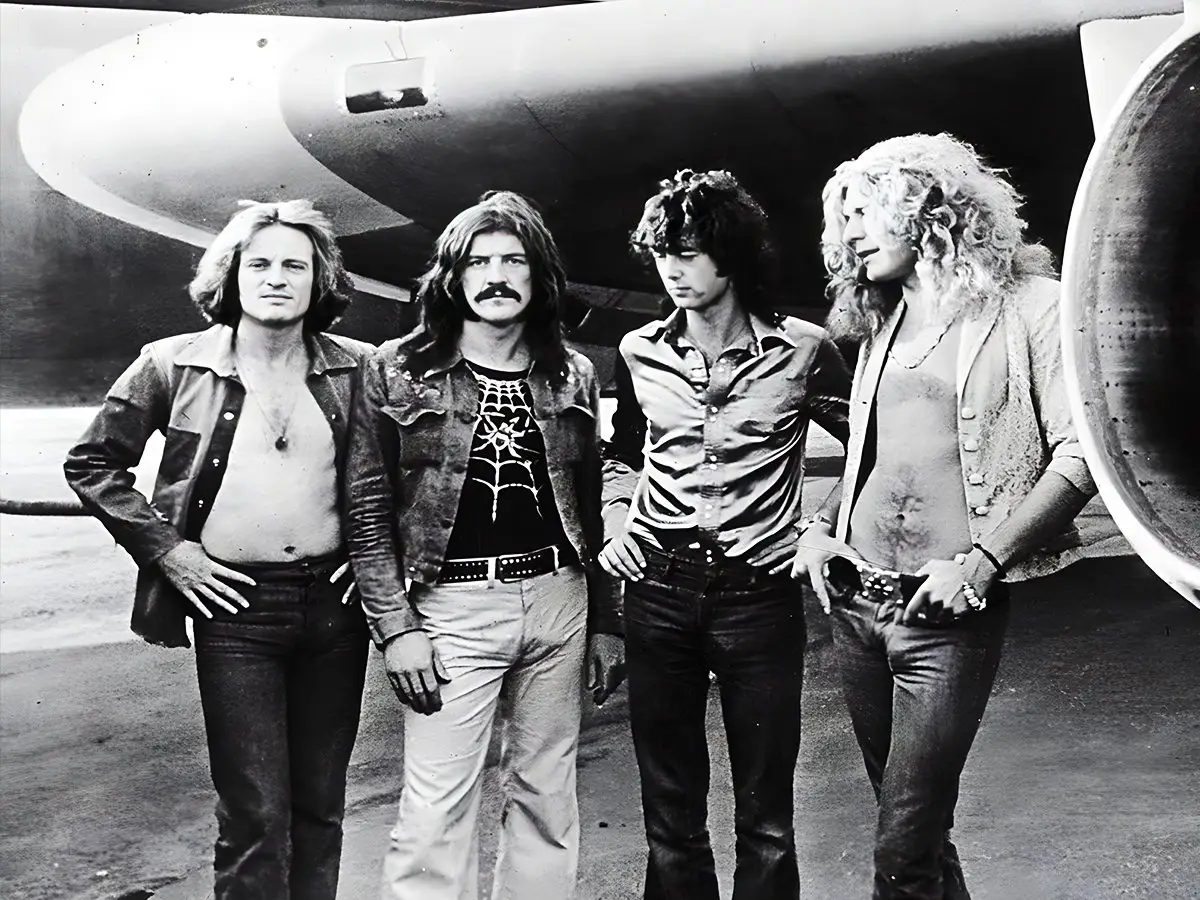 A boa música, o Led Zeppelin em dança espontânea explodiu