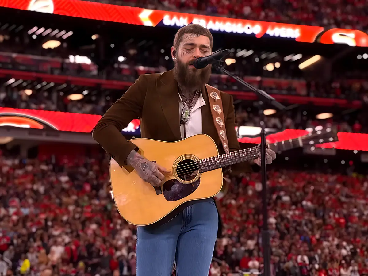 Dê uma olhada no Nirvana para encontrar o post Malone no Voz durante o show do SNL50
