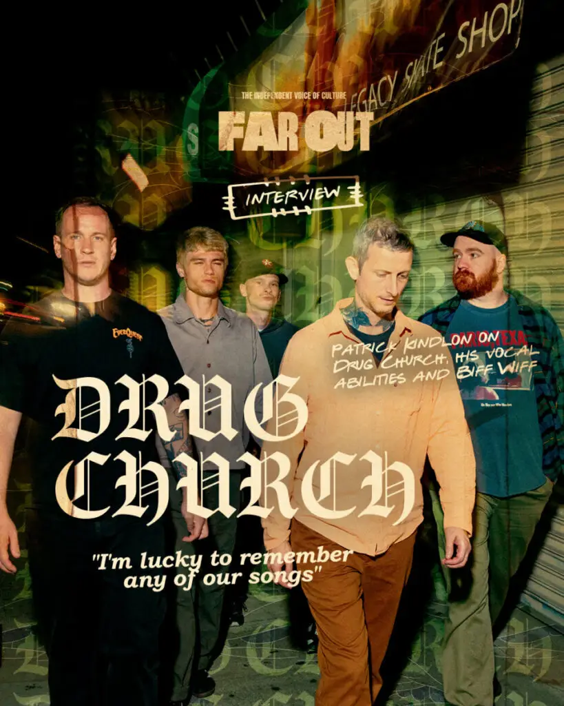 Patrick Kindlon na Igreja das Drogas, suas habilidades vocais e Wiff Biff: Tenho sorte de lembrar de uma de nossas músicas