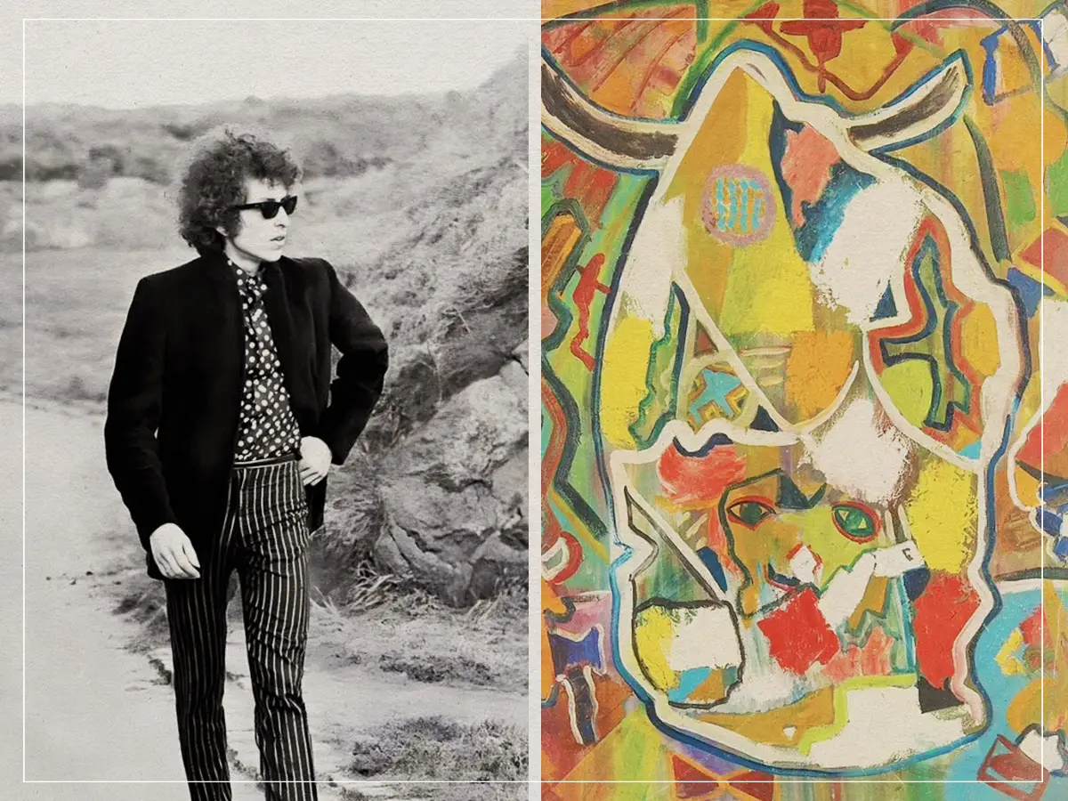A pintura rara de Bob Dylan em 1968 tem uma velocidade de seis desgaste em um leilão