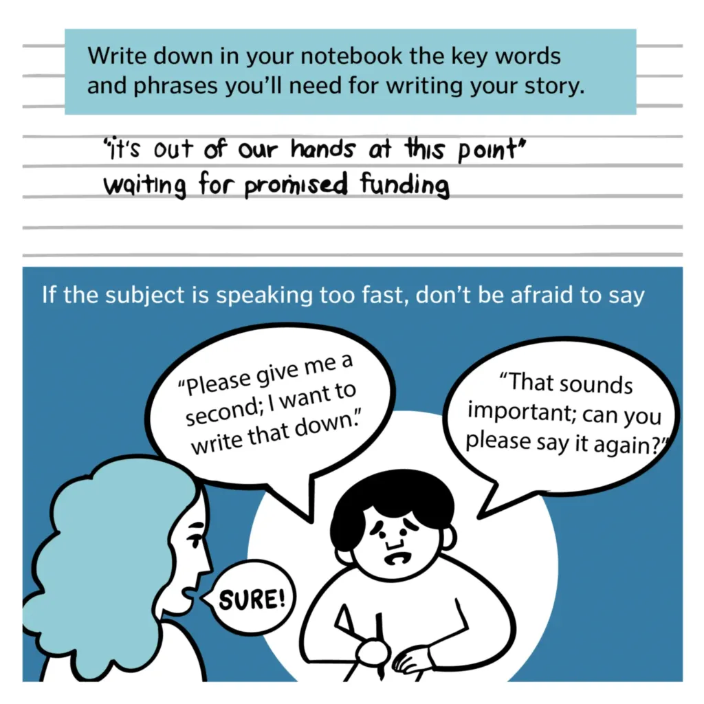 An illustrated guide to the basics of interviewing