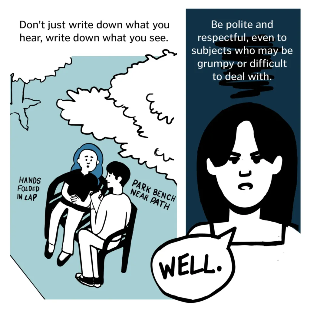 An illustrated guide to the basics of interviewing