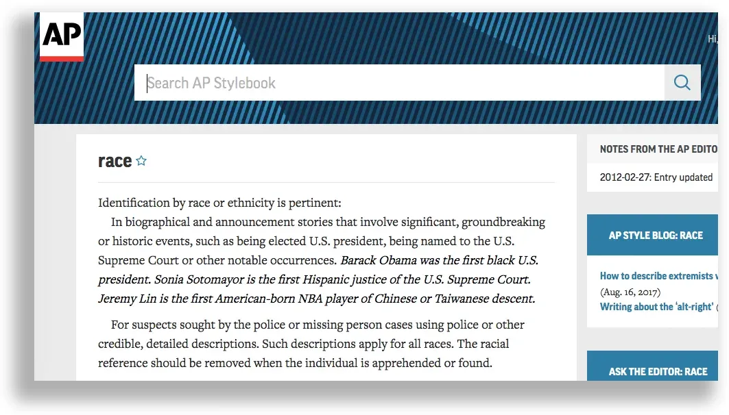 AP Stylebook update: It’s OK to call something racist when it’s racist' decoding='async' fetchpriority='high