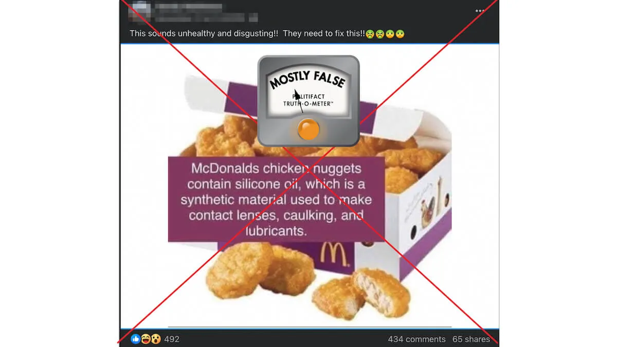 No McDonald’s Chicken McNuggets in the US do not contain silicone oil