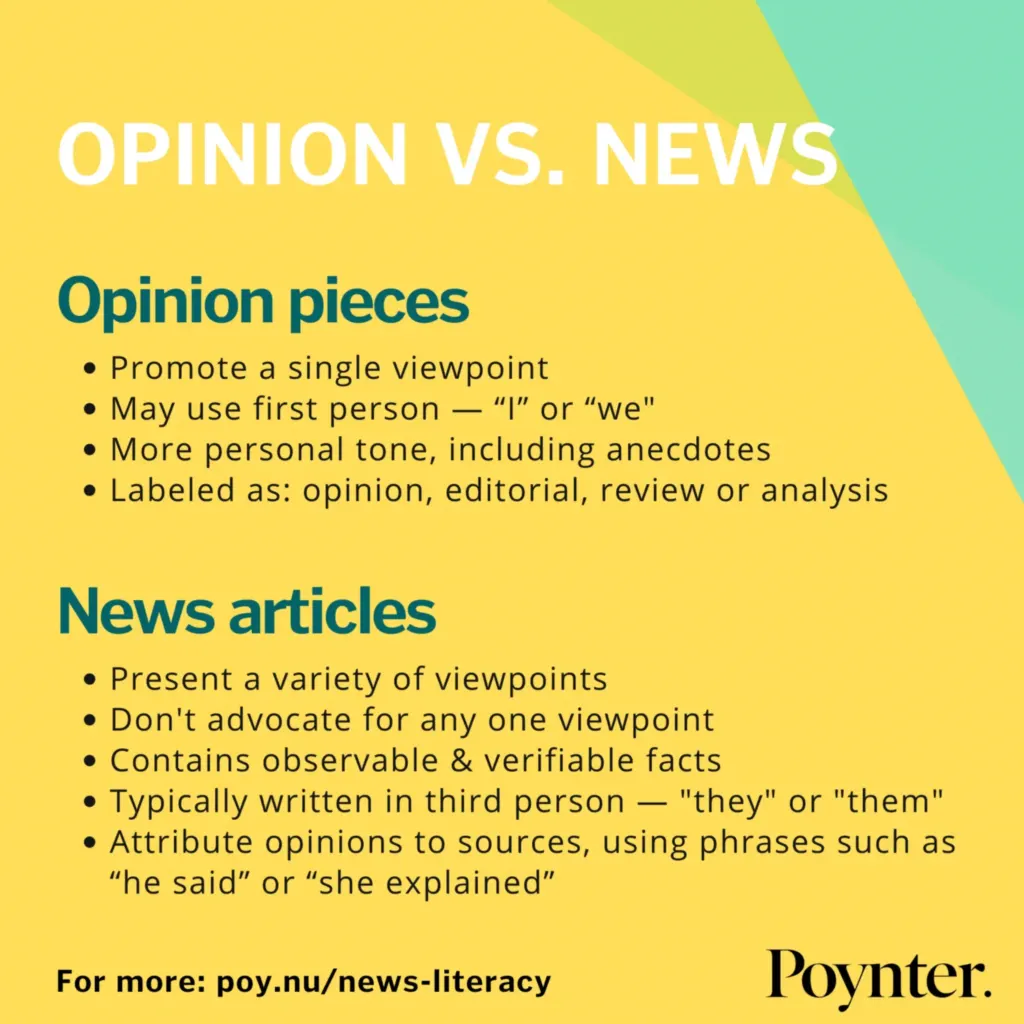 Opinion news or editorial? Readers often can’t tell the difference.