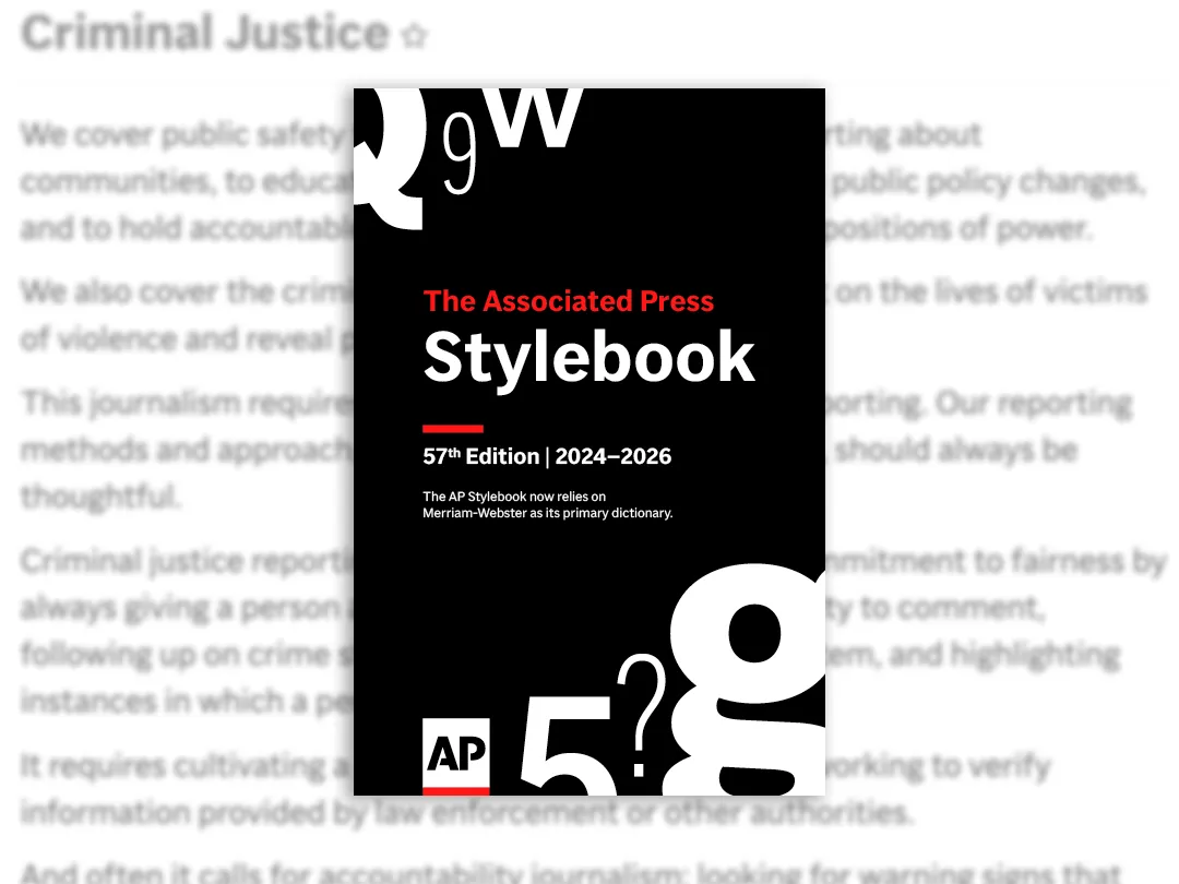 AP Stylebook updates entries on criminal justice prefixes and flips to Merriam-Webster' decoding='async' fetchpriority='high