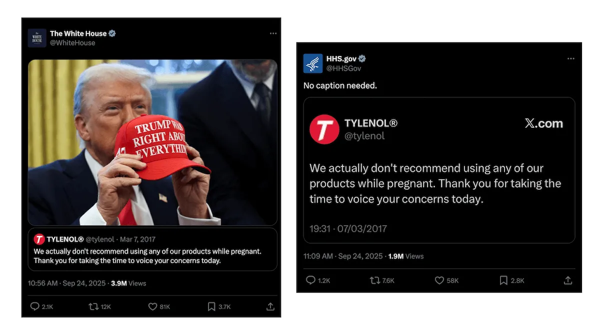 Un vecchio tweet di Tylenol viene preso fuori contesto. I gruppi medici continuano a sostenere la sua sicurezza in gravidanza.' width='1200' height='671' title=