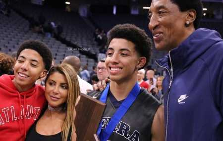 Niño estrella estadounidense Preston Pippen con su familia
